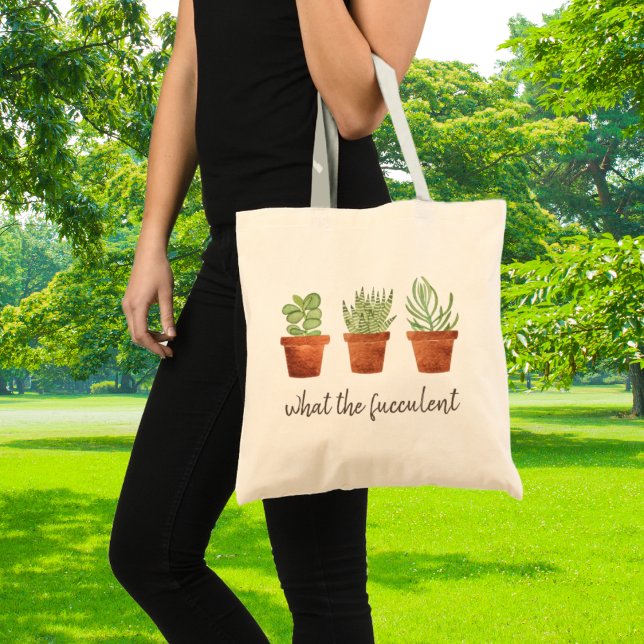 Tote Bag Ce que les succulents ont mis en évidence (Créateur téléchargé)