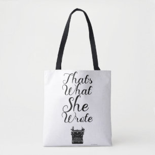 Tote Bag Ce Qu'Elle A Écrit Auteur Slogan Auteur Motto