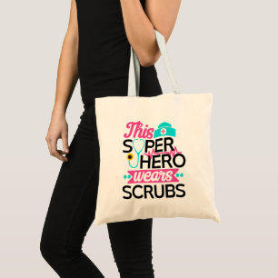 Tote Bag Ce Superhero Porte Des Infirmières Infirmières Thé