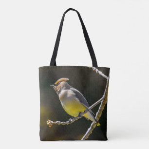Tote Bag Cèdre cire Songbird Photo originale Oiseau sauvage