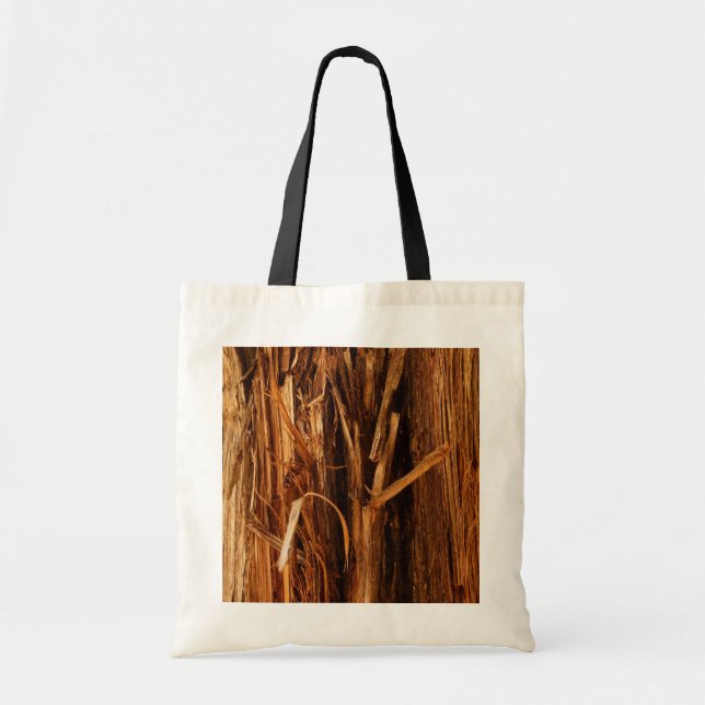 Tote Bag Cèdre texturé en écorce de bois (Devant)