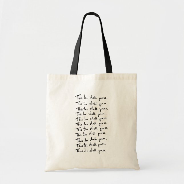 Tote Bag Cela aussi passera ! Guillemet inspirant (Devant)