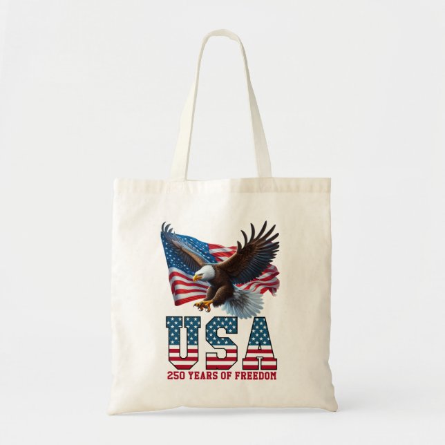 Tote Bag Célébration de la liberté de l'aigle du drapeau am (Devant)