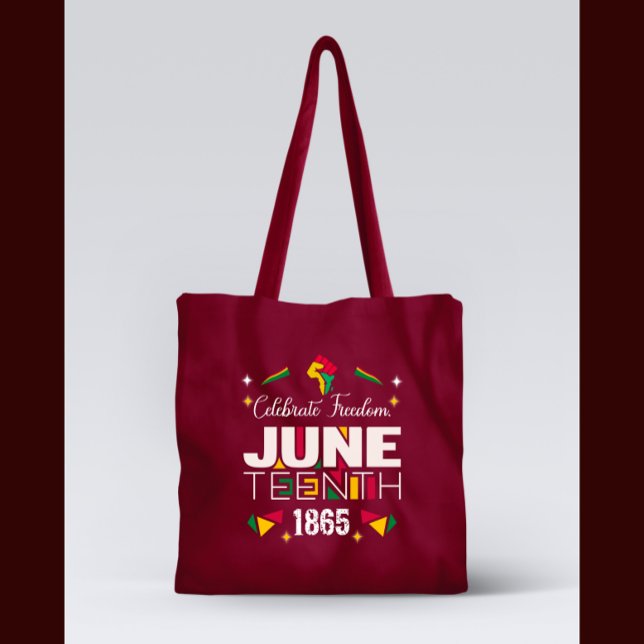 Tote Bag Célébrer la liberté JUNETEENTH 1865 Histoire noire (Créateur téléchargé)