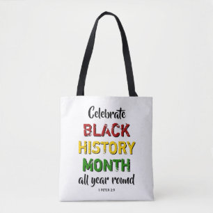 Tote Bag Célébrer le Mois de l'histoire des Noirs BHM Bible