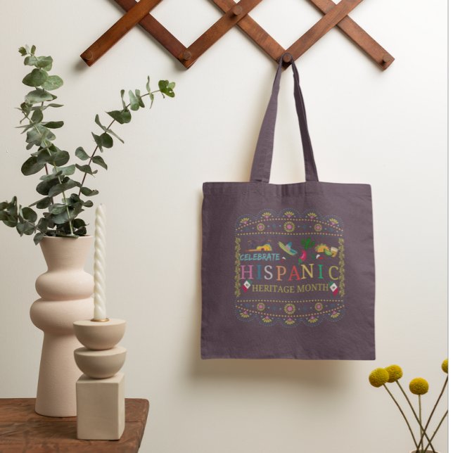 Tote Bag Célébrer le Mois du patrimoine hispanique Design (Créateur téléchargé)