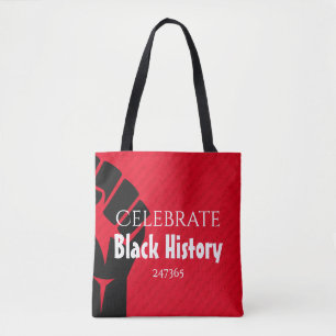 Tote Bag CÉLÉBRER L'HISTOIRE NOIRE 247365 Personnalisé Roug