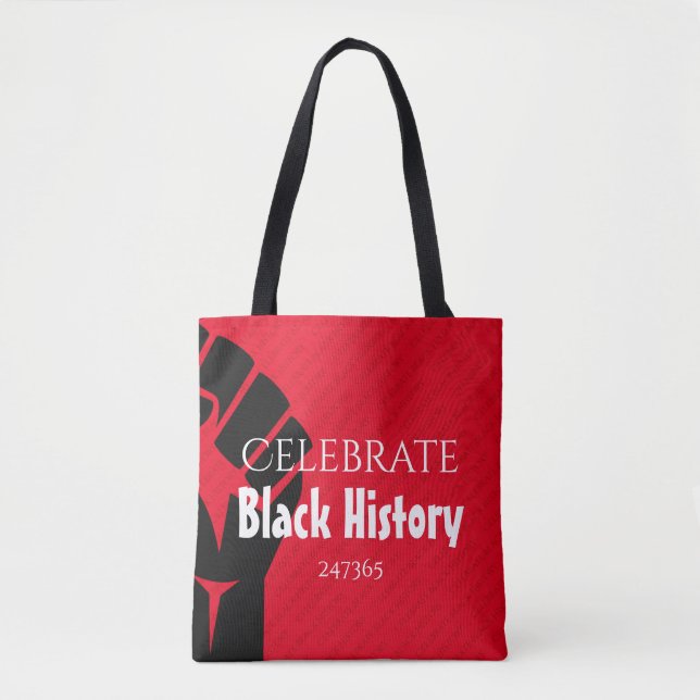 Tote Bag CÉLÉBRER L'HISTOIRE NOIRE 247365 Personnalisé Roug (Devant)