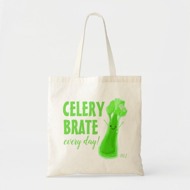 Tote Bag Celerybrate tous les jours - Célery Pun (Devant)