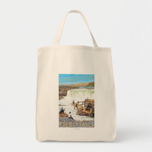 Tote Bag Celilo tombe affiche de Vintage voyage de pêche