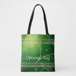 Tote Bag Céltic Green Knots & Feuilles