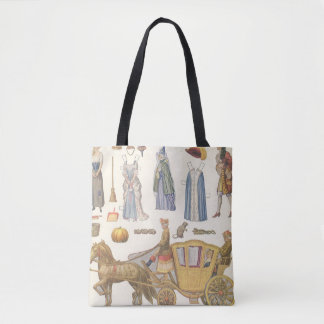 Tote Bag Cendrillon, jouets en papier à découper victoriens