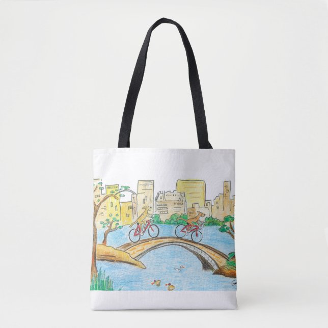 Tote Bag Central Park fourre-tout de tour de Rhodesian (Devant)