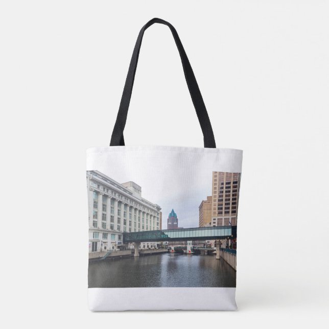 Tote Bag centre-ville de milwaukee riverfront et architectu (Dos)