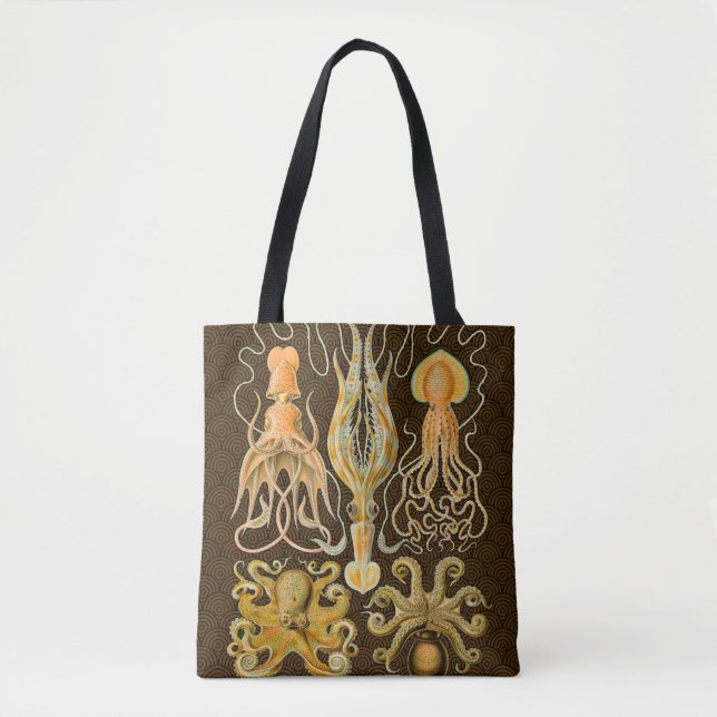 Tote Bag Cephalopod poulpe calmar Nature marine (Devant)