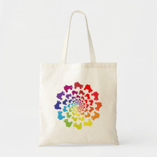 Tote Bag cercle d'arc-en-ciel de rollerskate