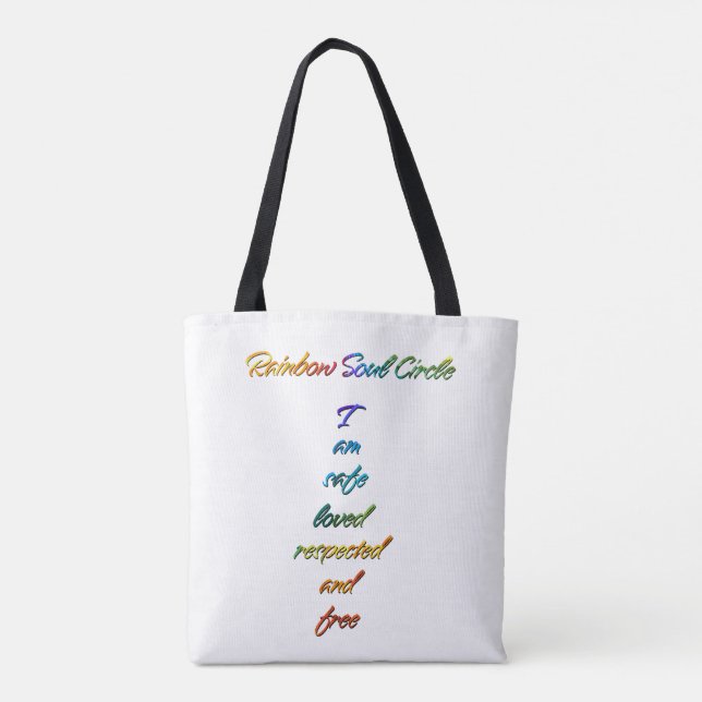 Tote Bag Cercle de l'âme arc-en-ciel (Dos)
