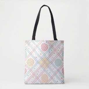 Tote Bag Cercle géométrique rétro Abstrait de milieu de s