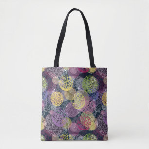 Tote Bag Cercle mignon abstrait de point de polka