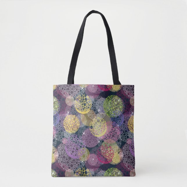 Tote Bag Cercle mignon abstrait de point de polka (Devant)