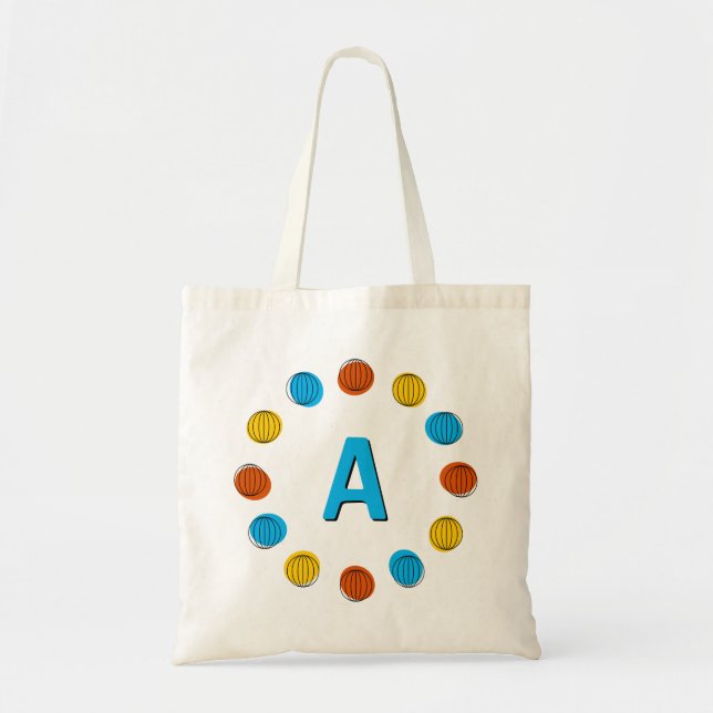 Tote Bag Cercle "monogramme" du globe 2 côtés (Devant)