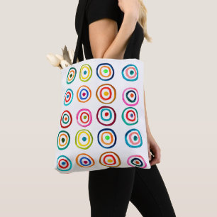 Tote Bag Cercles arc-en-ciel joliment colorés gémissant