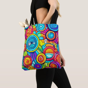 Tote Bag Cercles colorés Art Abstrait