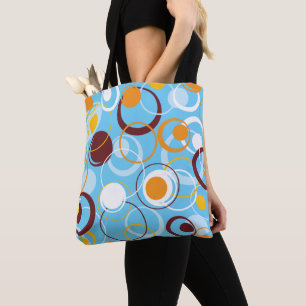 Tote Bag Cercles colorés géométriques modernes Motif de for