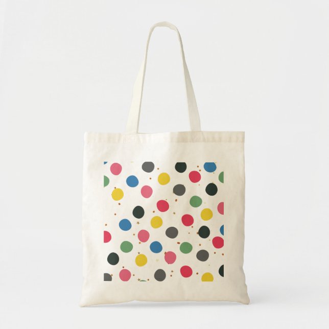Tote Bag Cercles colorés mignons (Devant)