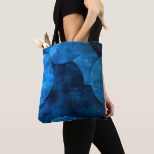 Tote Bag Cercles de lune bleue
