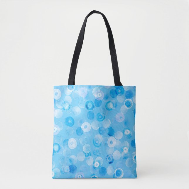Tote Bag Cercles d'hiver : Pois Abstraits. (Devant)