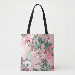Tote Bag Cercles D'Illusion Optique : Patte Monochrome Sans