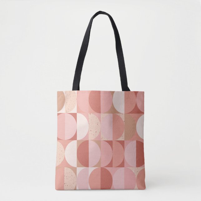 Tote Bag Cercles du milieu du siècle : Motif géométrique mo (Devant)