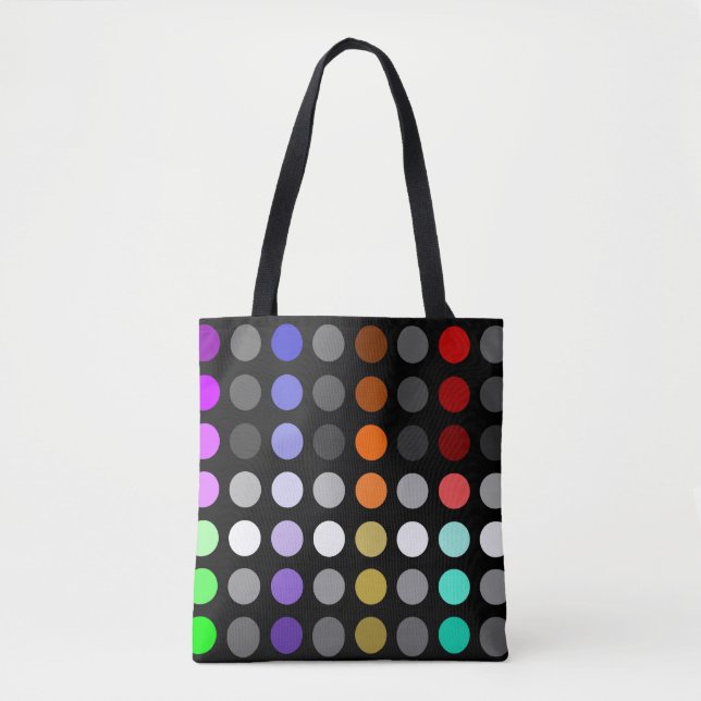Tote Bag Cercles lumineux géométriques Conception multicolo (Devant)