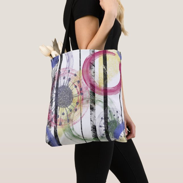 Tote Bag Cercles multicolores (De près)
