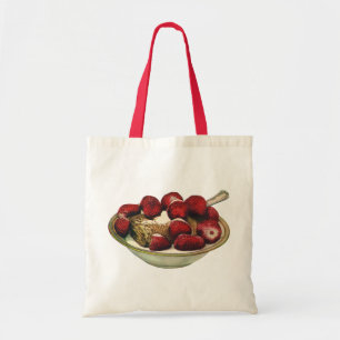 Tote Bag Céréales de petit-déjeuner sain vintage aux fraise
