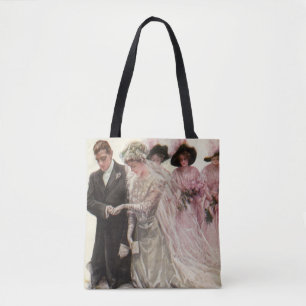 Tote Bag Cérémonie de Mariage victorienne vintage Mariée et