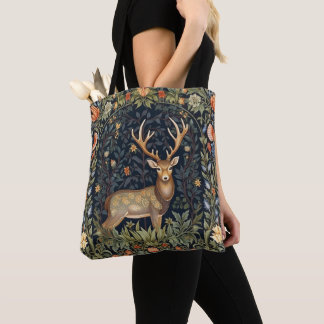 Tote Bag Cerf Art nouveau dans le jardin