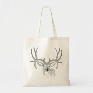 Tote Bag cerf, chasse aux cerfs, cerf muet, cerf de bébé, q