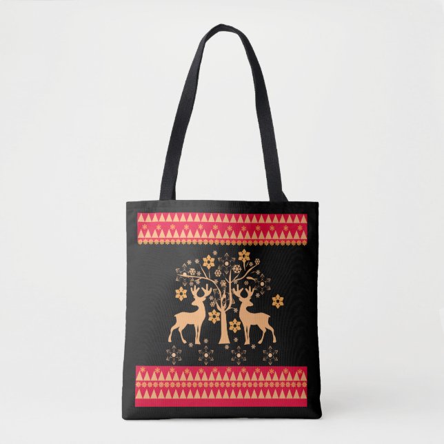 Tote Bag Cerf de Noël (Devant)