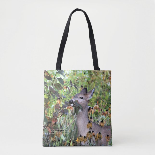 Tote Bag Cerfs communs dans les jardins après le Frost (Devant)