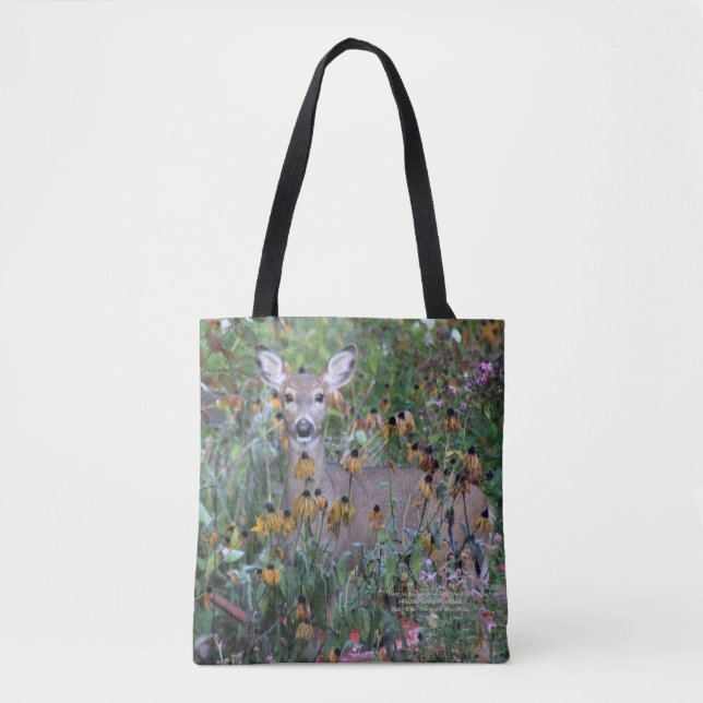 Tote Bag Cerfs communs dans les jardins après le Frost (Devant)