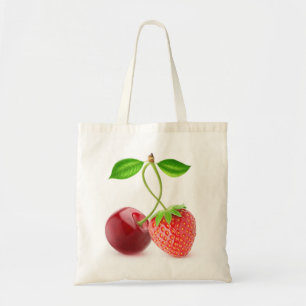 Tote Bag Cerise et fraise ensemble