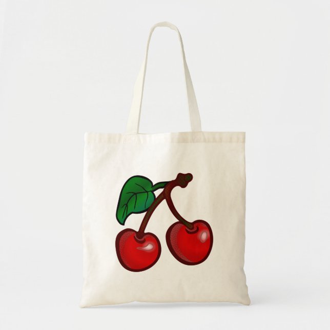 Tote Bag cerise, nourriture, fruits (Devant)