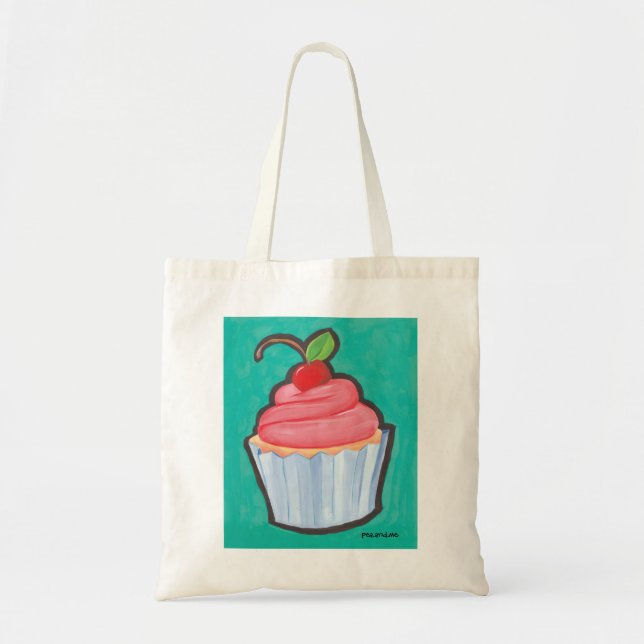 Tote Bag Cerise sur fourre-tout supérieur (Devant)