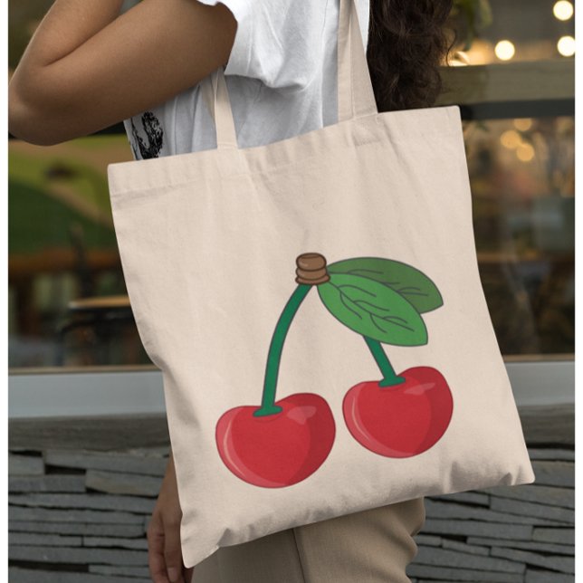 Tote Bag Cerise sur le dessus (Créateur téléchargé)
