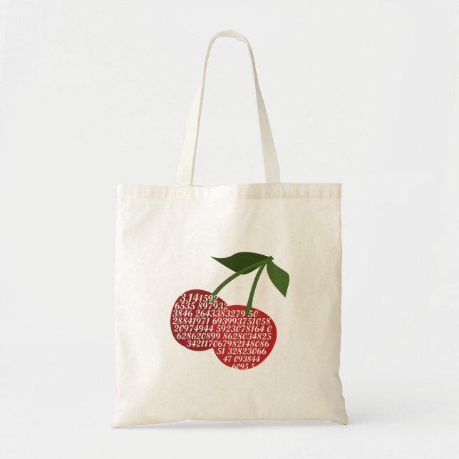 Tote Bag Cerise Terminée Pi (Devant)