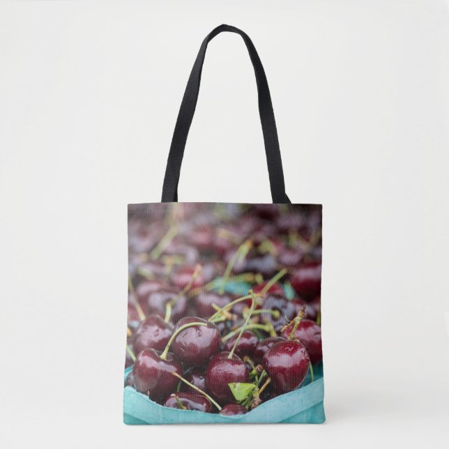 Tote Bag Cerises Bing fraîchement cueillies (Devant)