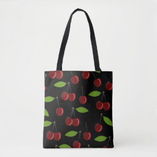 Tote Bag cerises noires