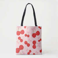 Cerises Rouges avec Nœud Rose Coquette Cottage Chi